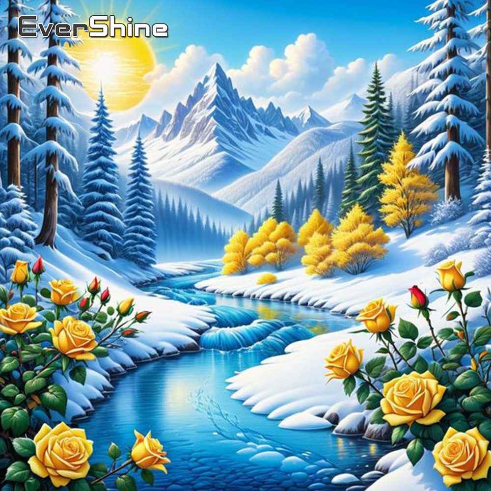 Photo Mosaic Print - Evershine River 다이아몬드 그림 풍경 새로운