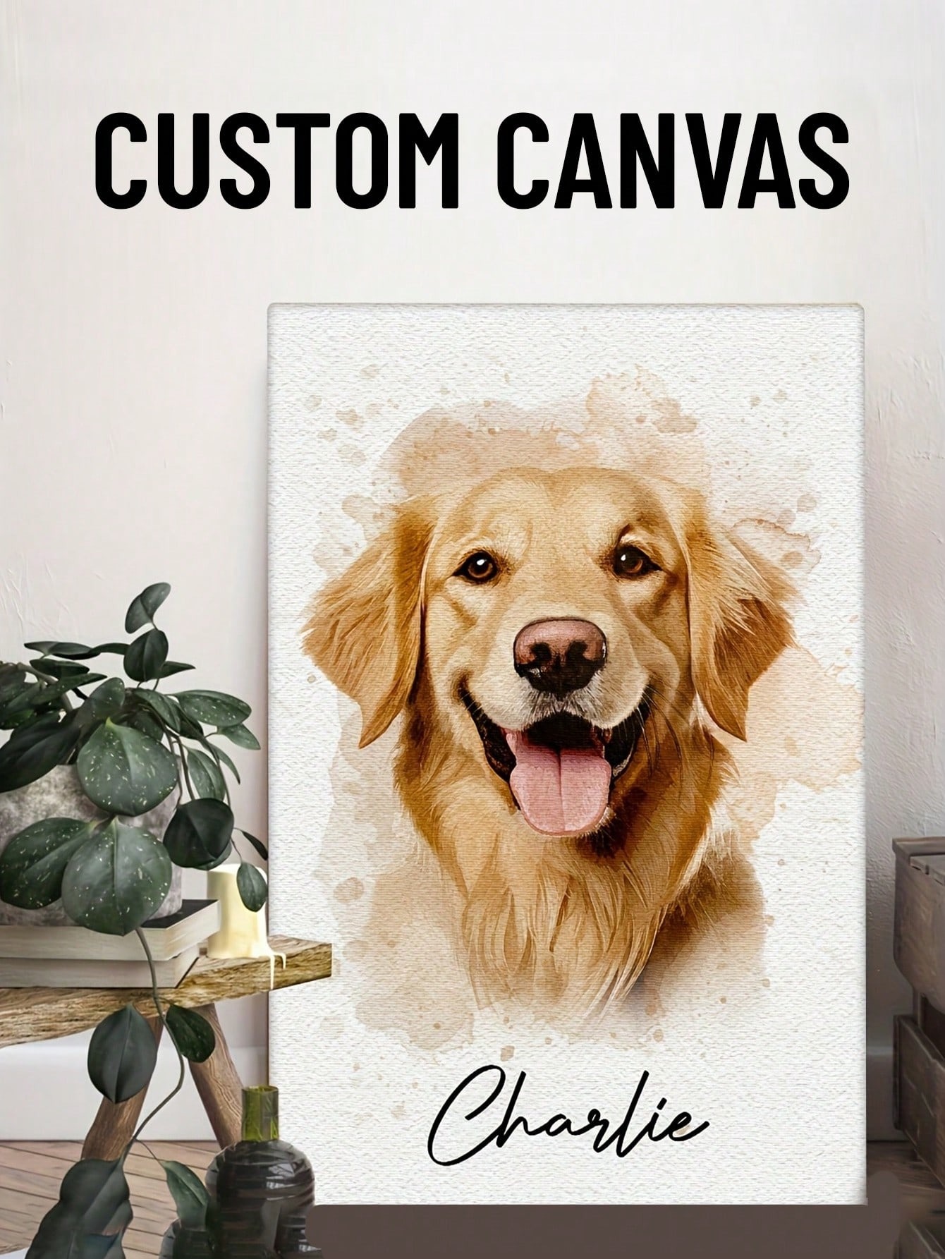 맞춤형 수채화 반려동물 초상화 액자, 그녀/그를 위한  - Pet Portrait Custom 리뷰 및 가격