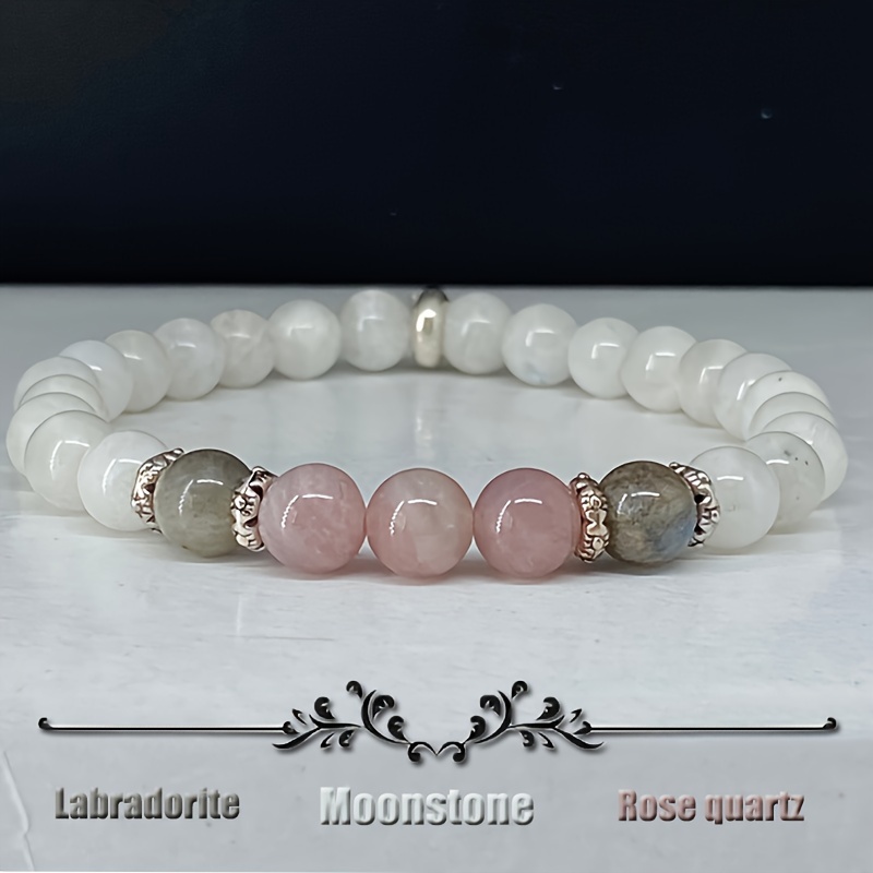 1개/문스톤, 래브라도라이트 및 로즈 쿼츠 팔찌 차분함 - Coordinates Bracelet 리뷰 및 가격